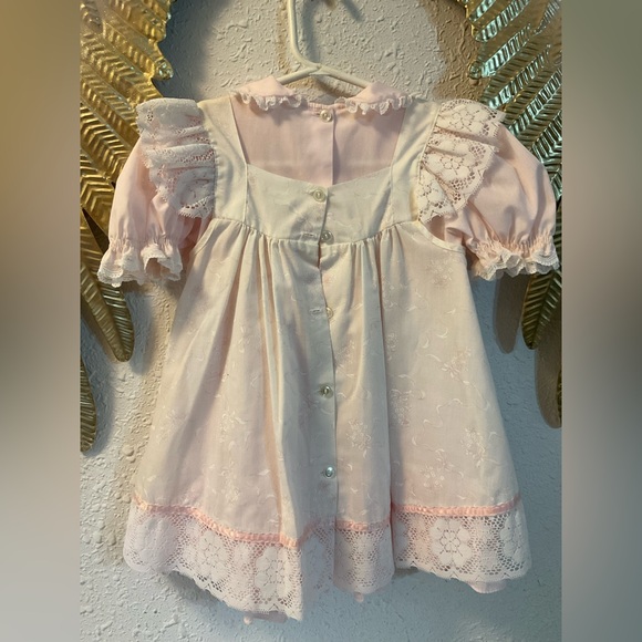 Vintage Baby dress gorgeous pastel lace size T4 - Picture 6 of 7